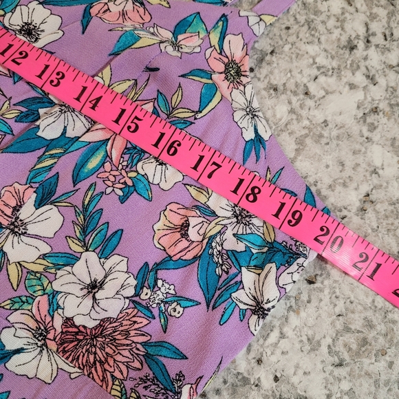 Torrid Size 1 Lenny Tiered Floral Maxi Dress Purple Floral - Picture 5 of 7